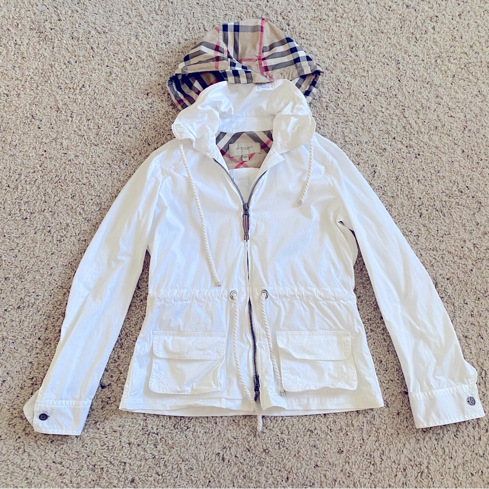 Burberry Nova Check Hooded Jacket Rope Zip Light Top M 8